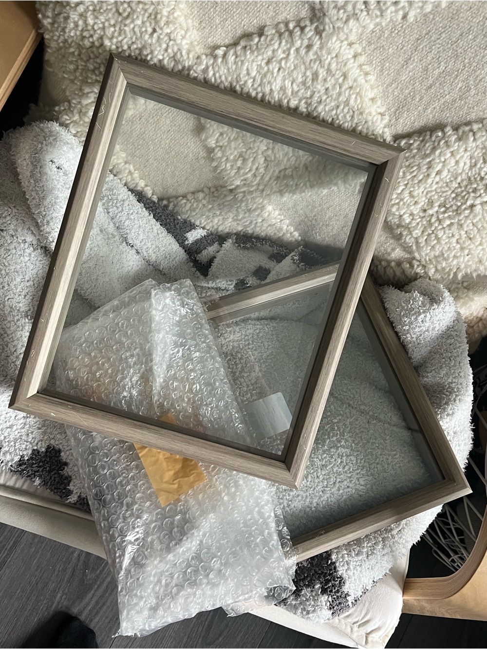 Threshold Natural Wood Tone Photo Frame - Gray-Beige